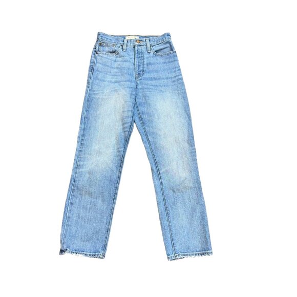 Madewell The Dadjean Light Wash Button Fly Relaxed Size 23 Cotton‎ 90's Straight - Picture 2 of 9